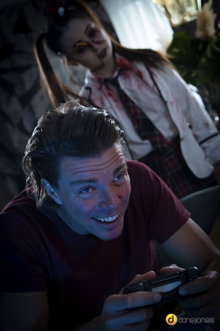 Zombie teen Halloween double team