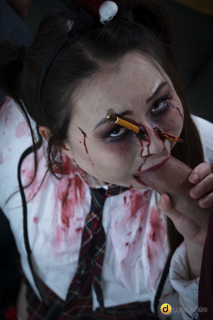 Zombie teen Halloween double team