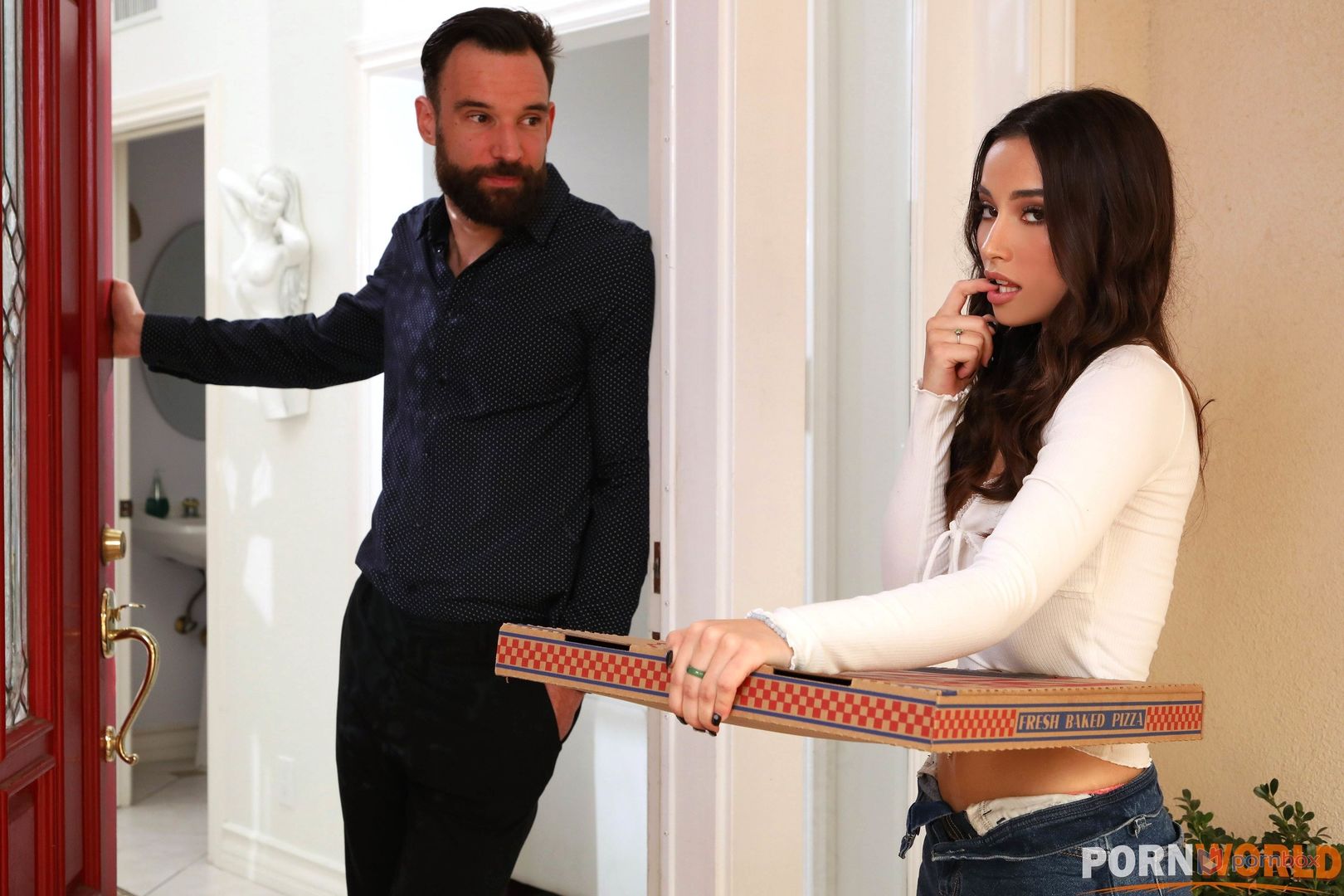 Kit Mercer's Naughty Pizza and Threesome Night With Aria Lee GP1586