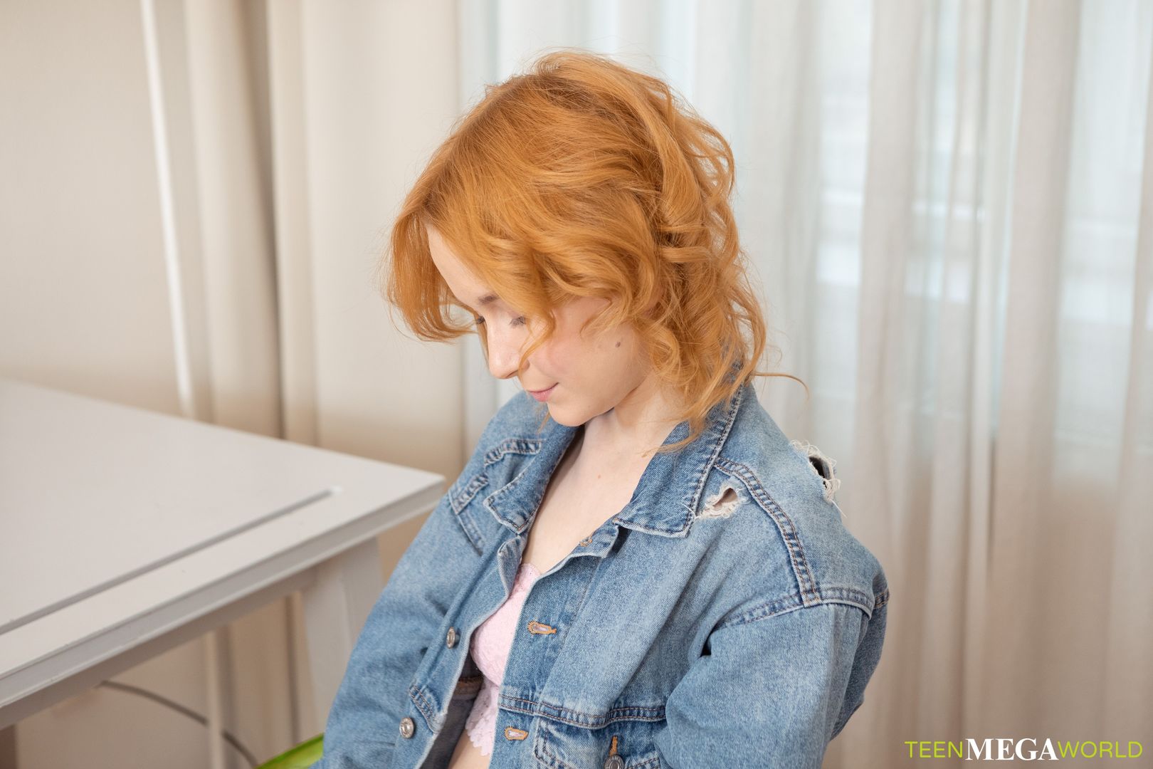 Naked cutie tests her skills