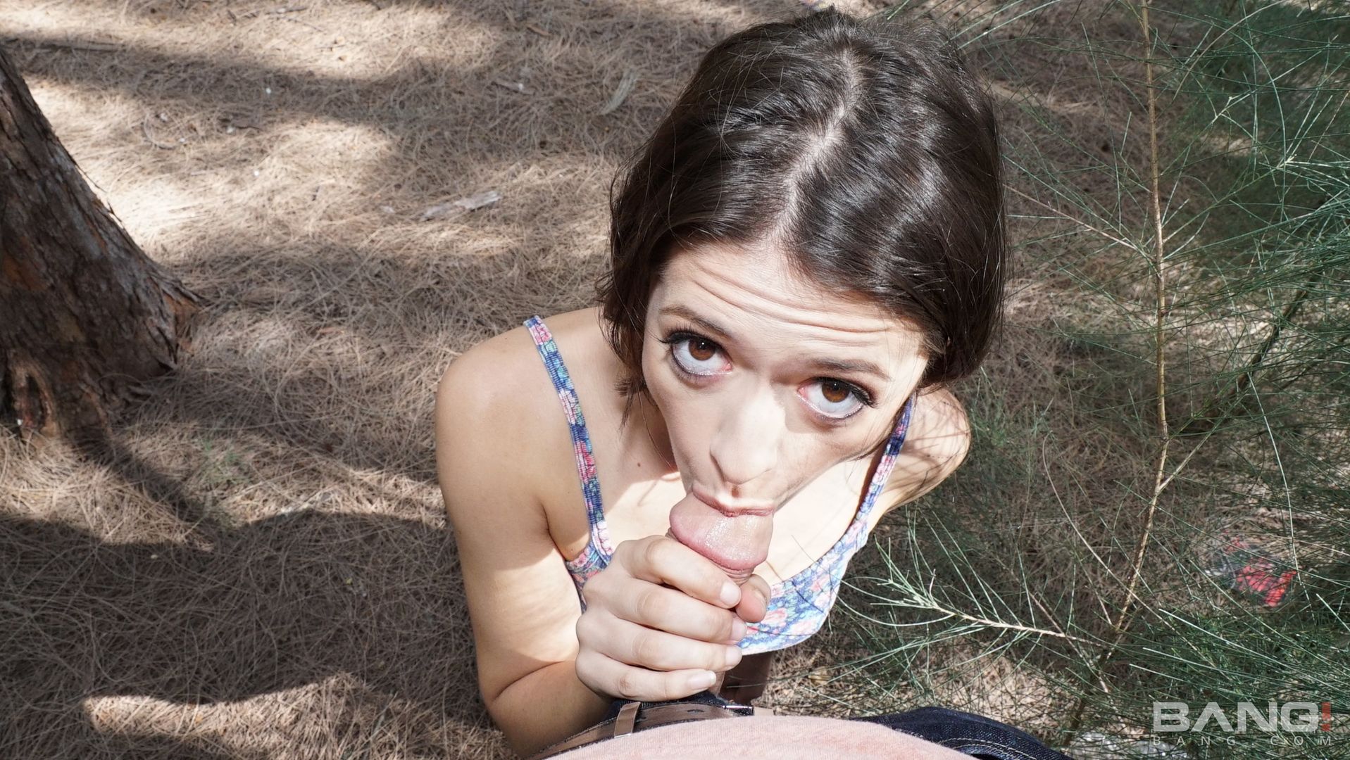 Izzy Bell Flashes And Sucks Cock While On A Hike In The Woods!