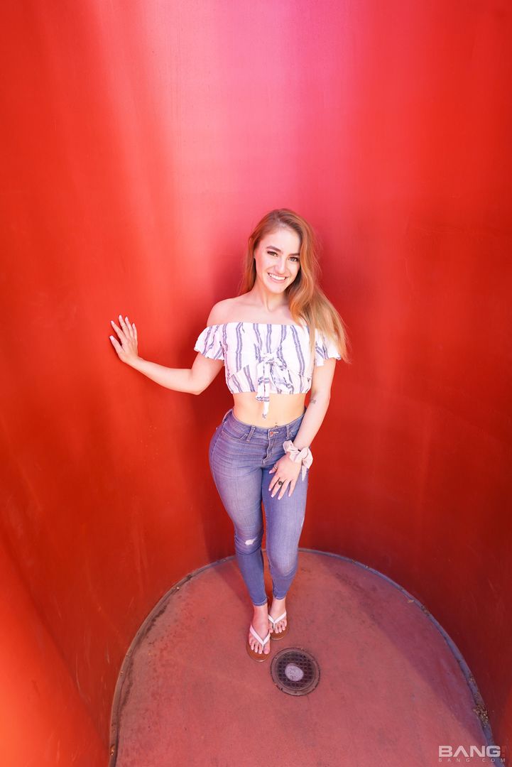 Kenzie Madison Gets On Her Hands And Knees To Suck Cock In Public