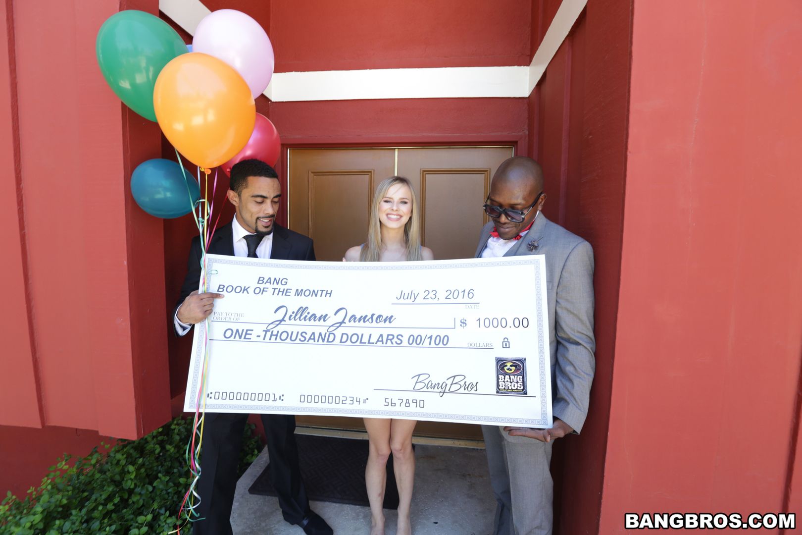 Jillian Janson wins two black cocks