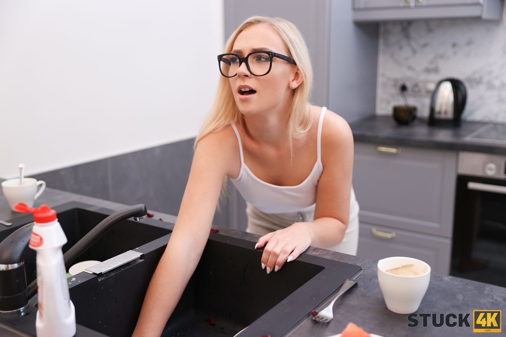 Don’t clean the drain or you’ll get stuck!