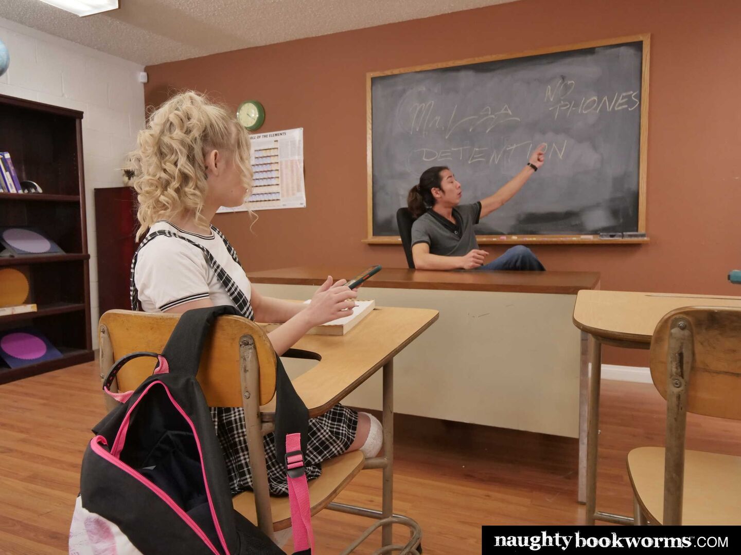 Coco Lovelock feels naughty and fucks her Professor in detention