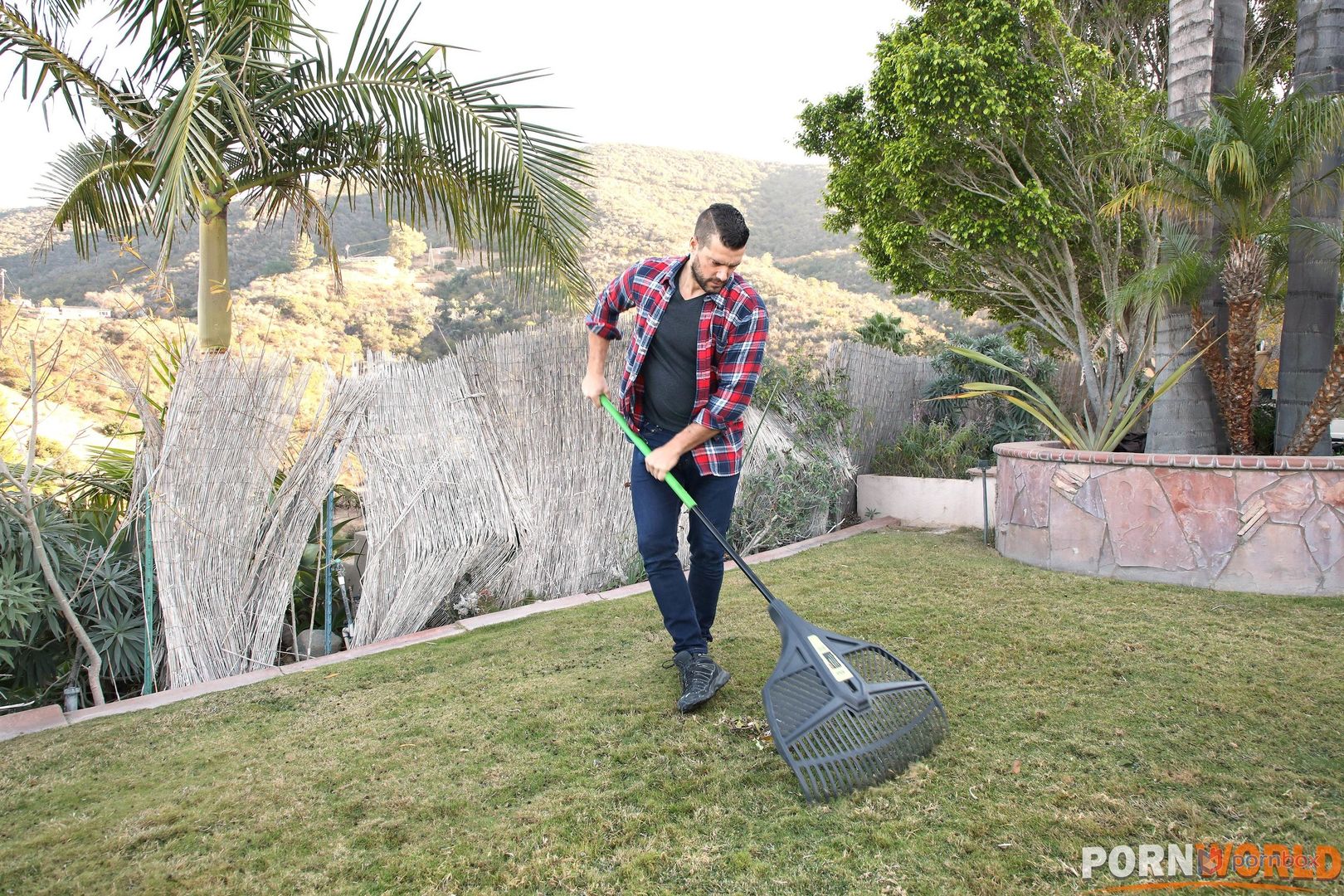Slender Blonde Slut Katie Morgan Gets Serviced by Her Randy Gardener GP1726