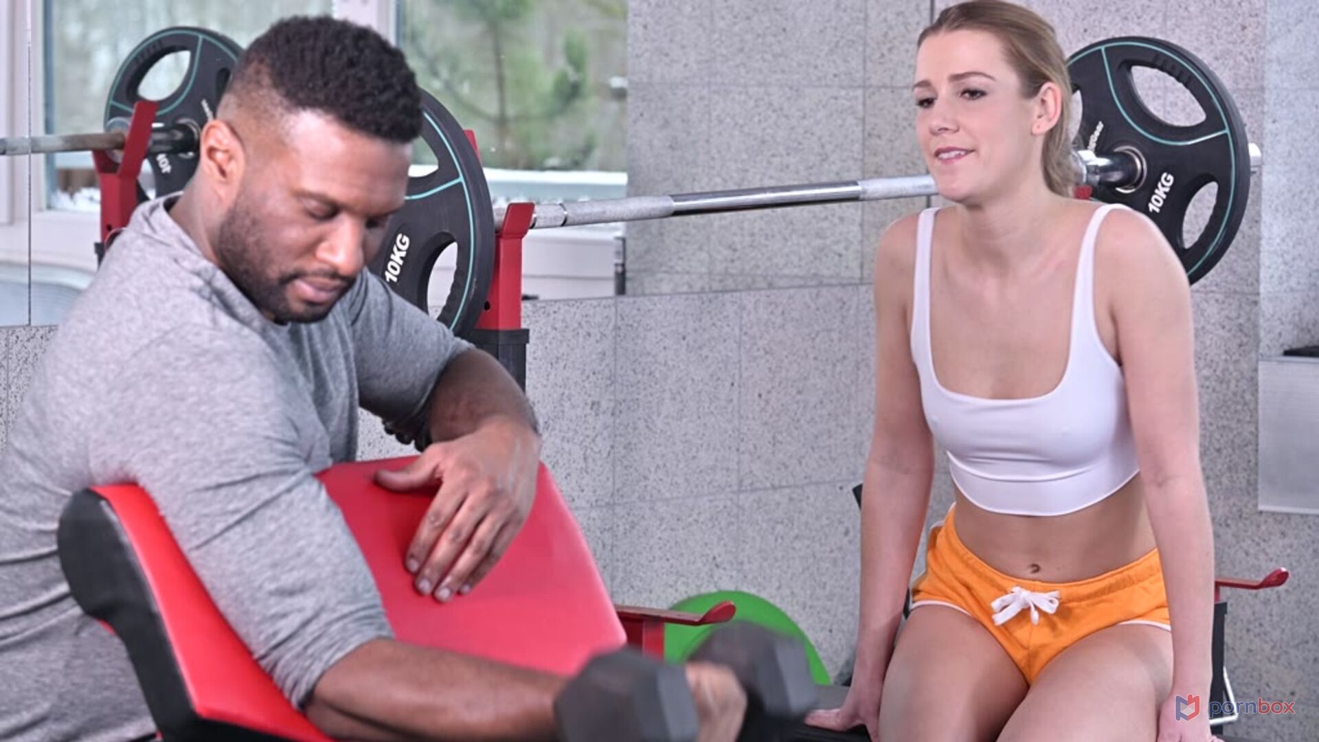 Svelte Blonde Alexis Crystal Gets Broken In by Her First BBC at the Gym GP1734