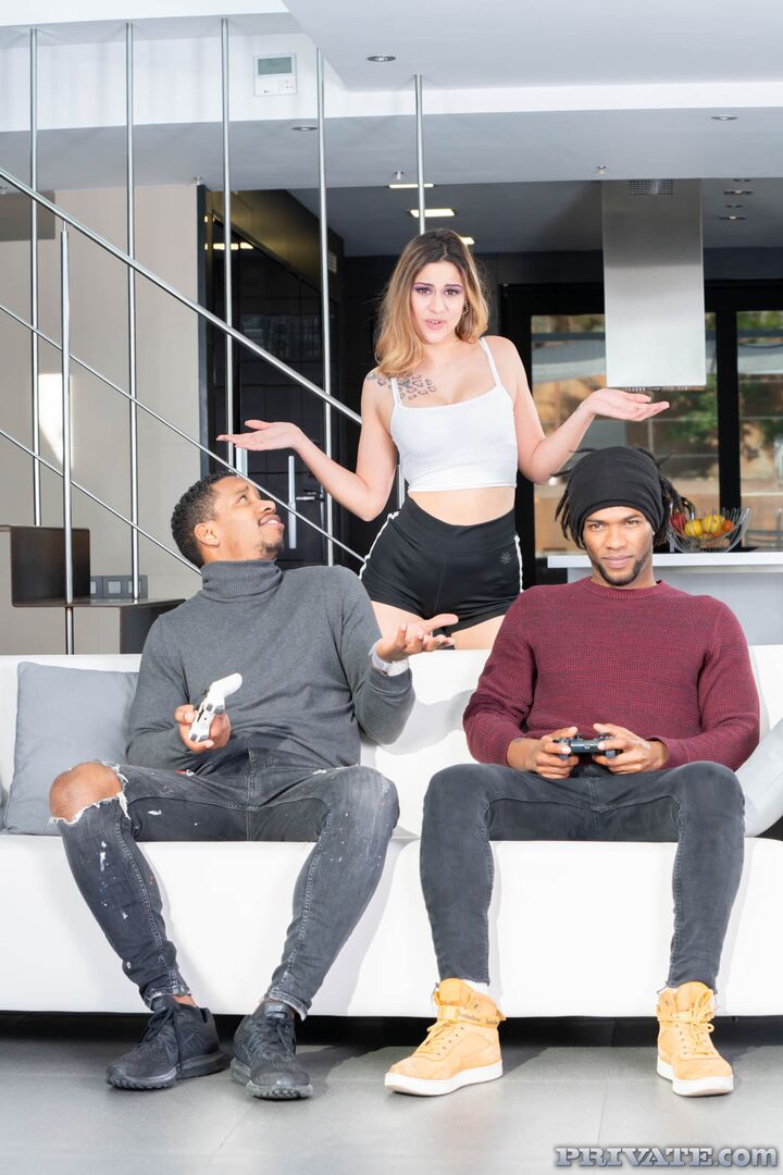 Bella Rico, Horny Exchange Student Enjoys Interracial Threesome
