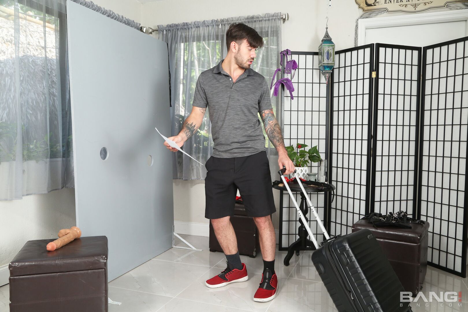 Jordan Maxx Gets Fucked By Her Step-Son Through A Glory Hole!