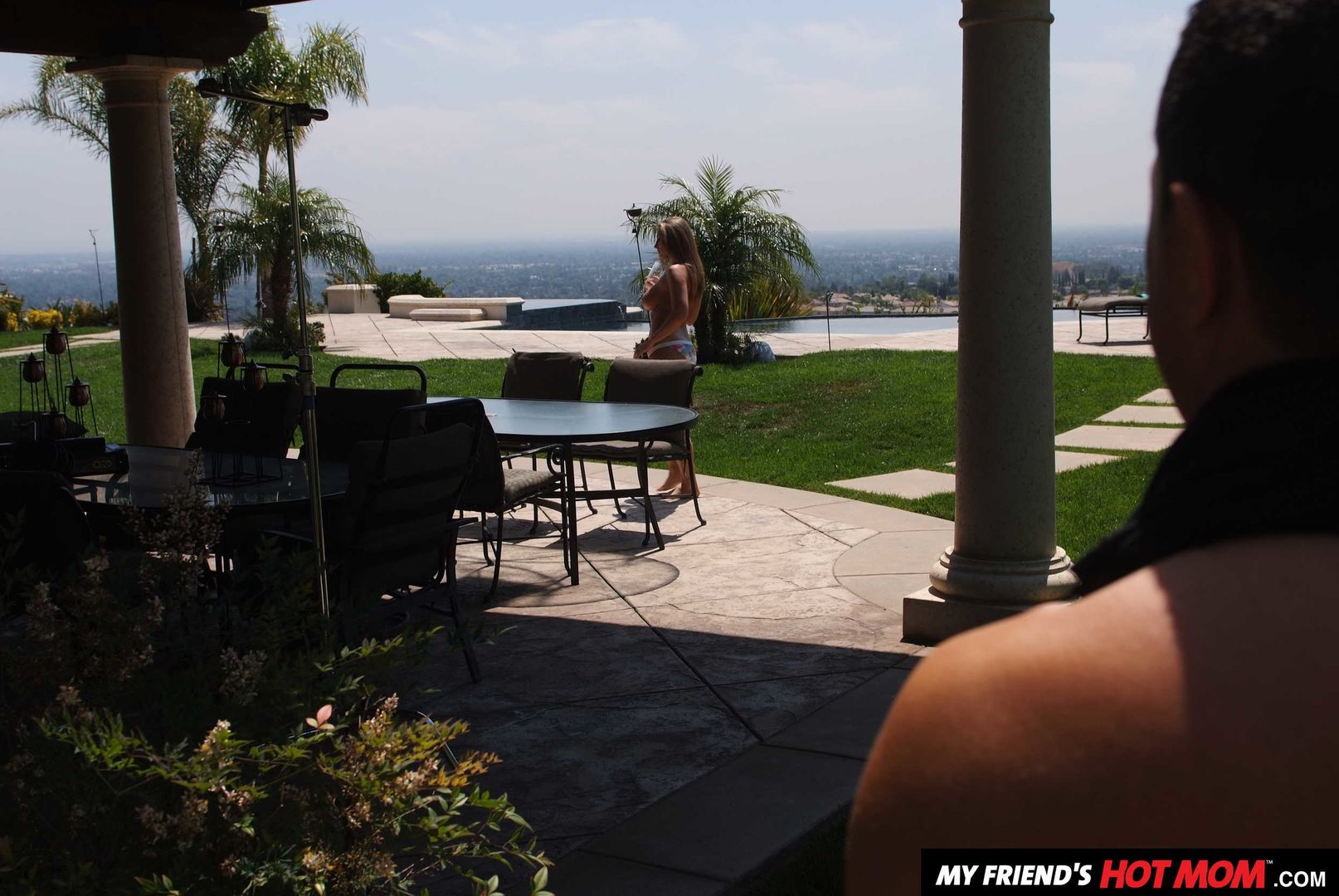 Blonde MILF Devon Lee catches her son's friend peeping on her so she gives him the fuck of his life!