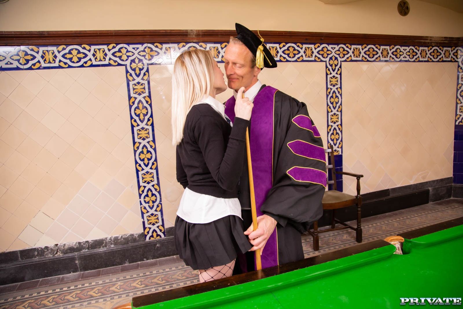 Scarlett Knight Fucks Head Teacher on Pool Table