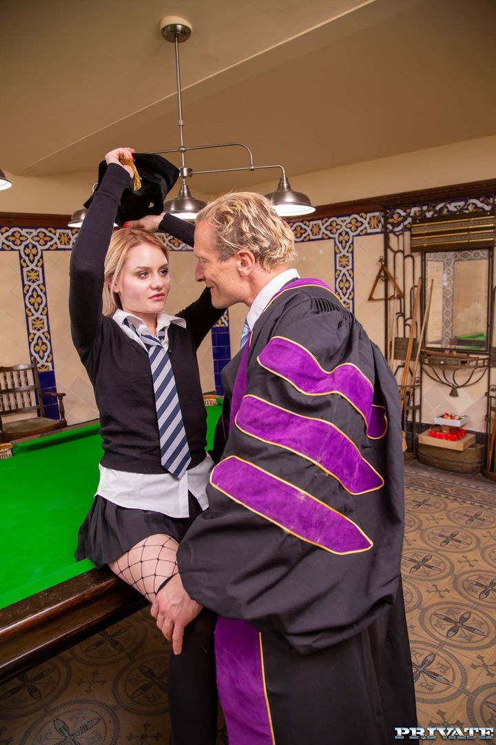 Scarlett Knight Fucks Head Teacher on Pool Table