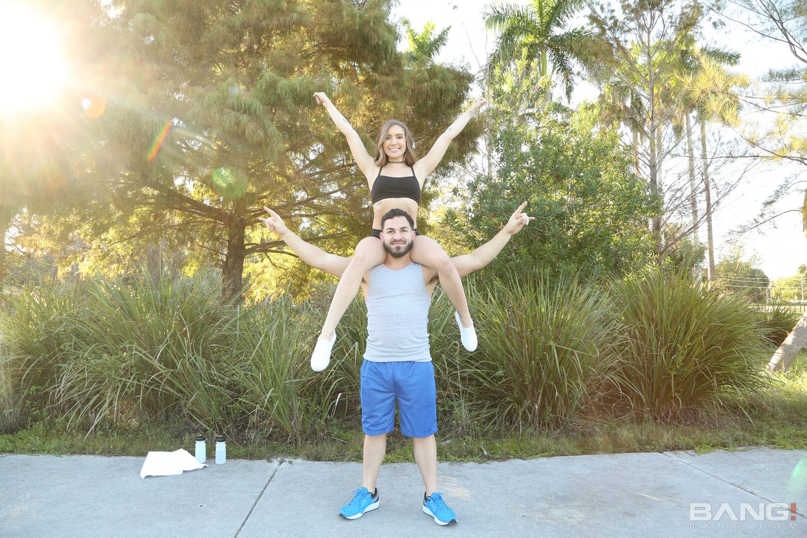 Bailey Base Gets Help Stretching Out Into The Splits