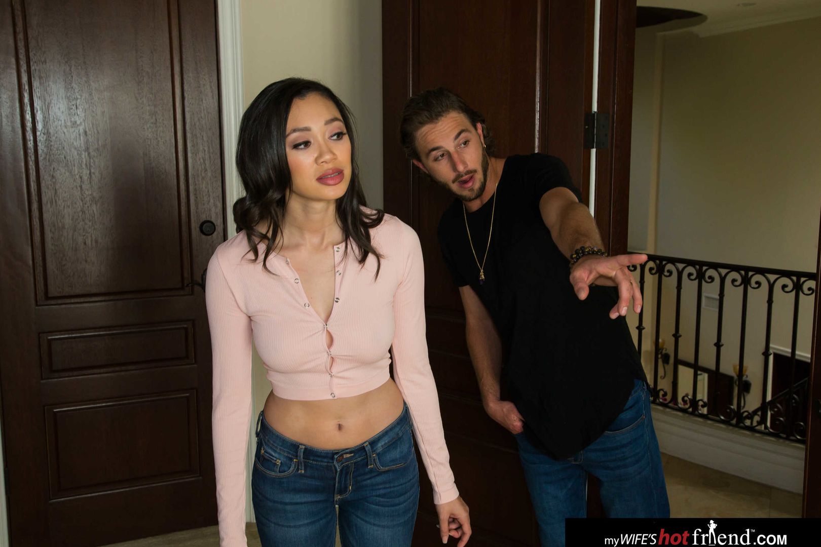 Madi Laine gives her friend's husband a farewell fuck before leaving town