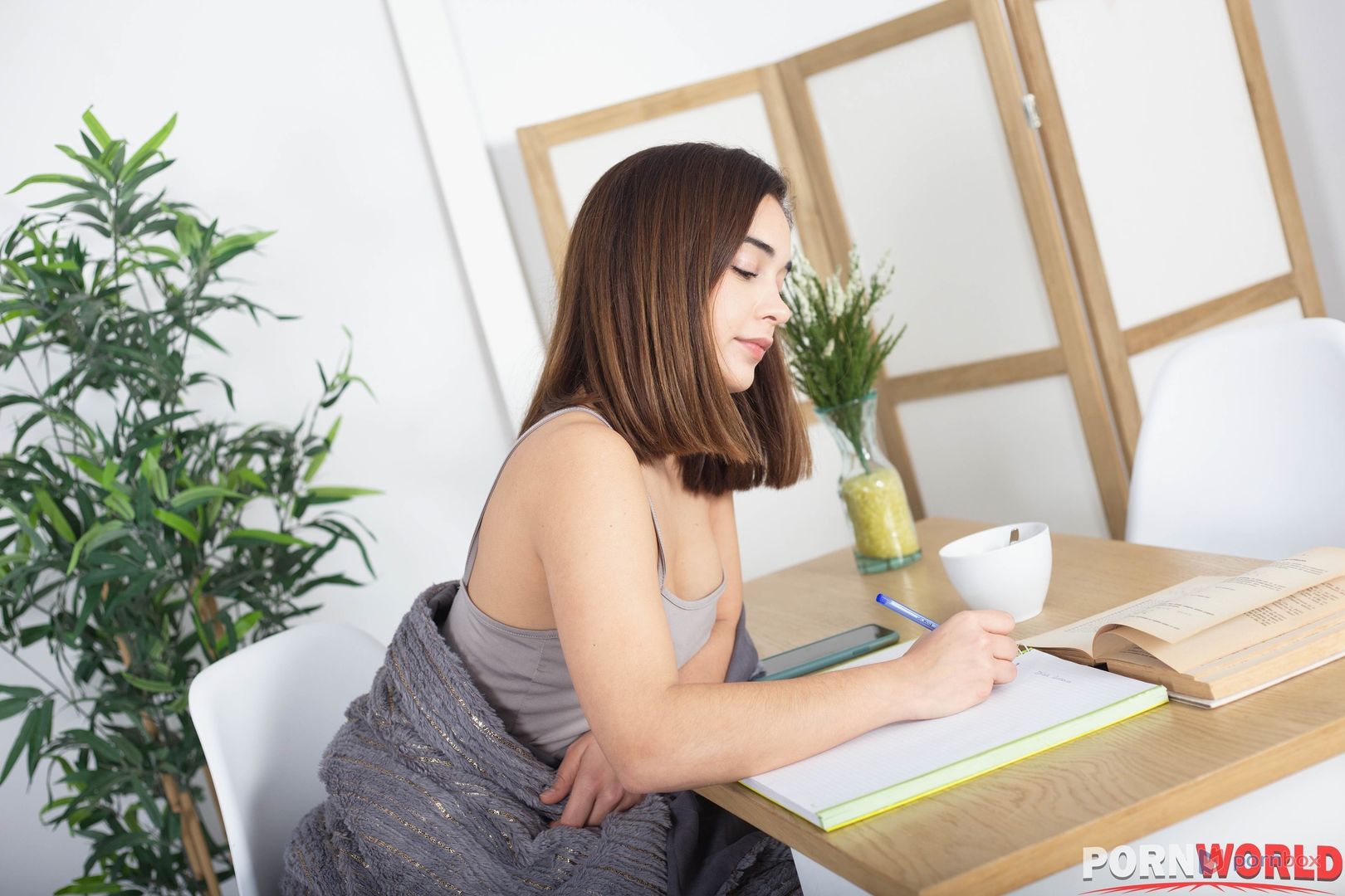 Bored Spanish Teen Gives Herself a Study Break with Some BBC GP1793