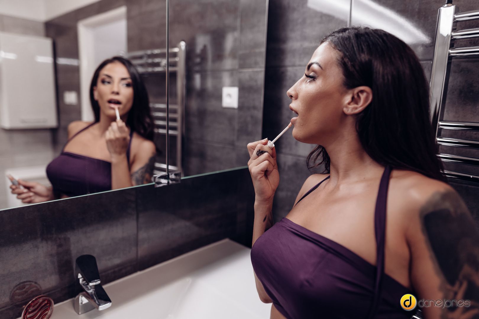 Sexy brunette is truly irresistible