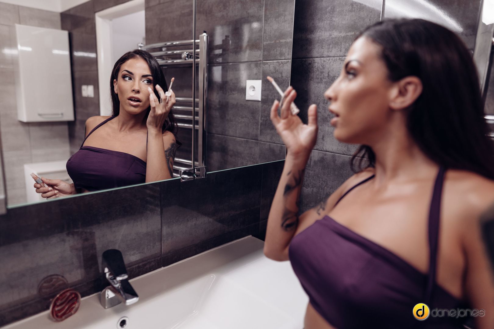 Sexy brunette is truly irresistible