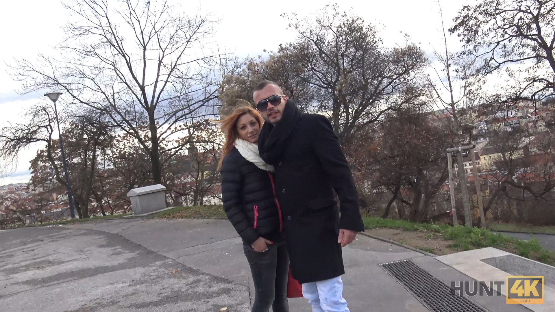 Red-haired girl likes sex for money in front of her boyfriend
