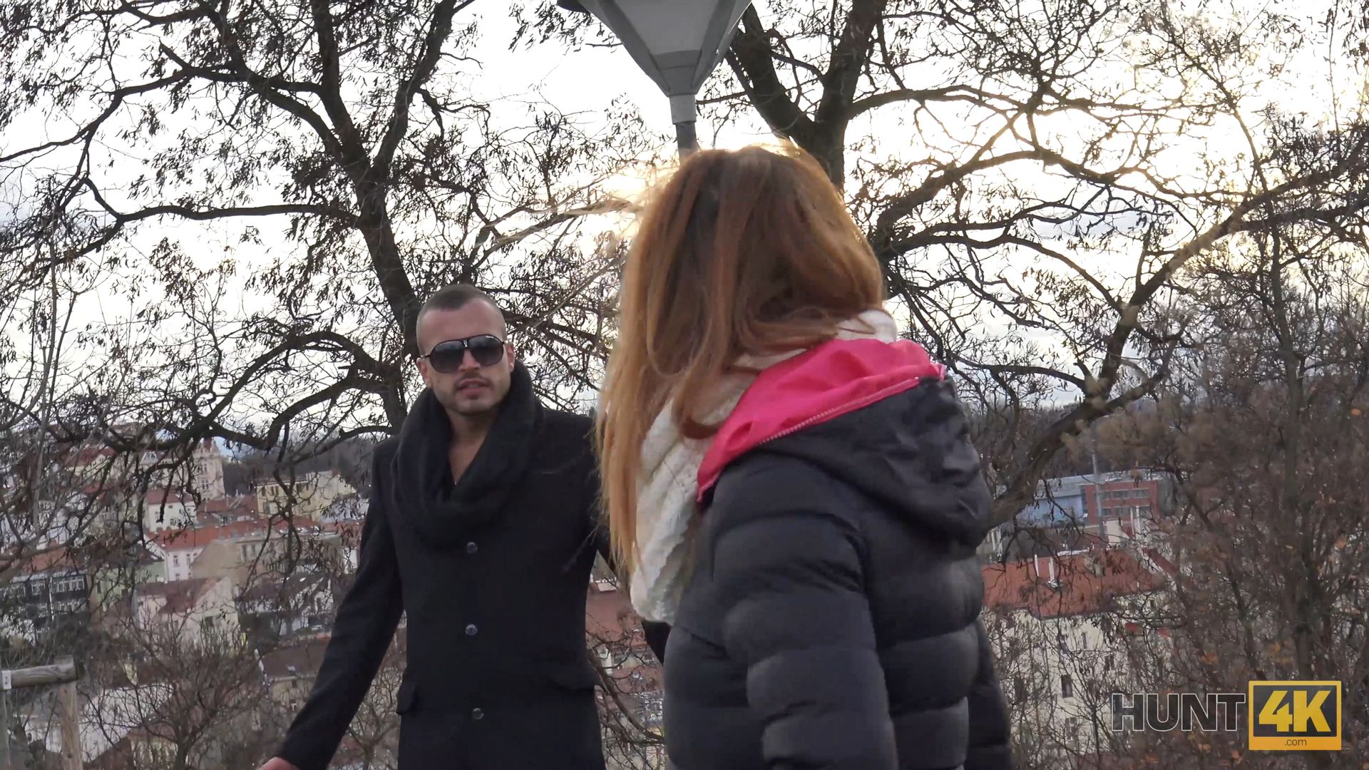 Red-haired girl likes sex for money in front of her boyfriend