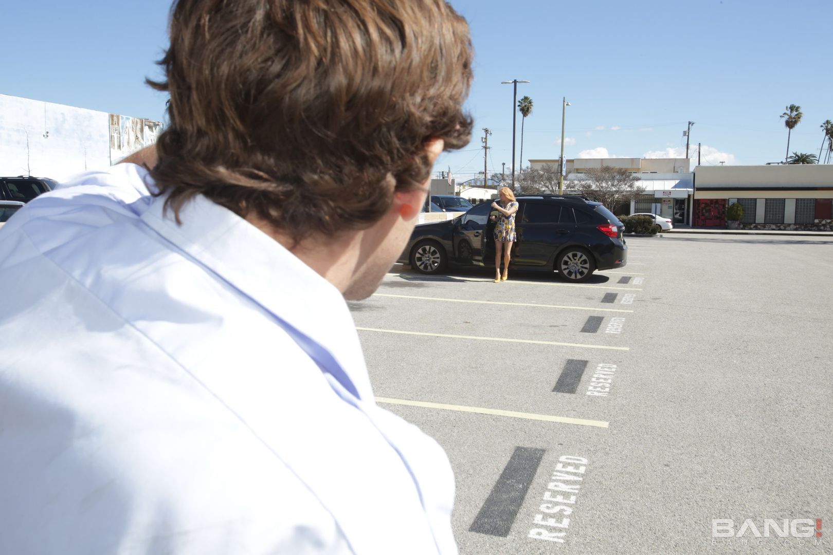 April O'neil Fucks The Security Guard To Get Out Of Her Parking Ticket!