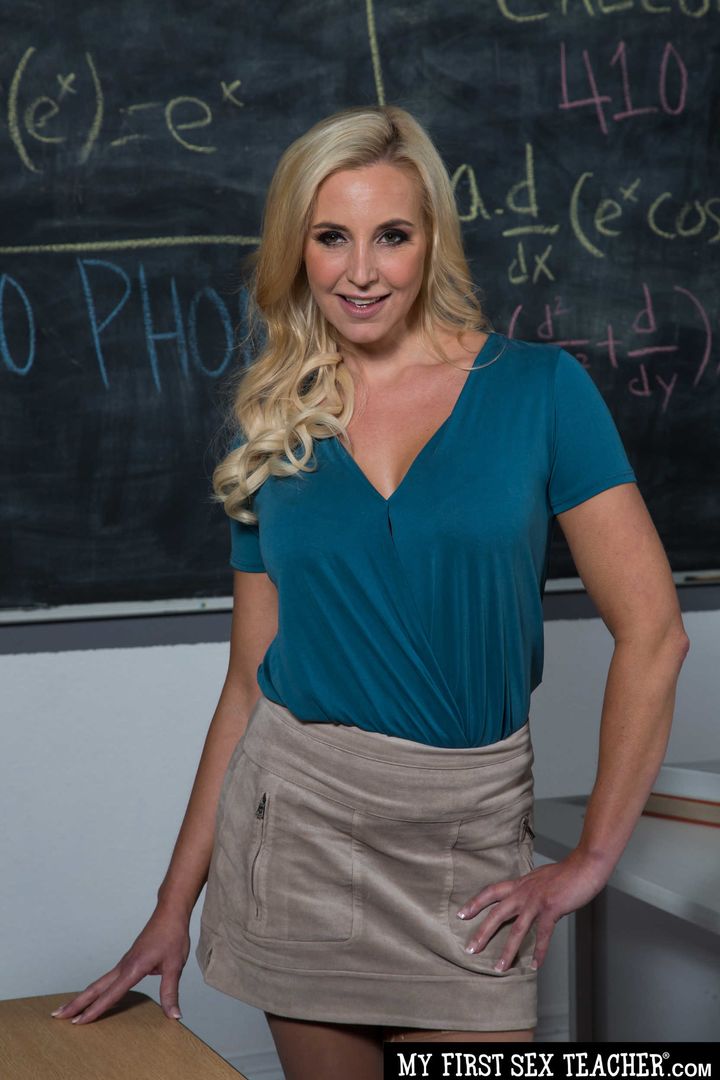 Hot Teacher Sophia West fucks her student in her class room!!