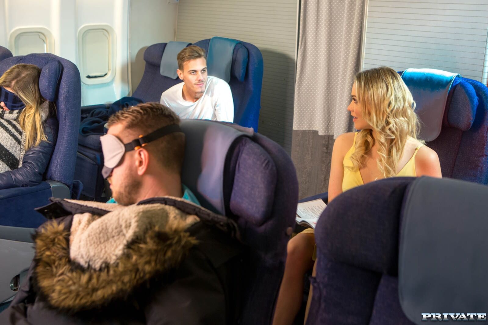 Mia Malkova, debuts for Private by fucking on a plane