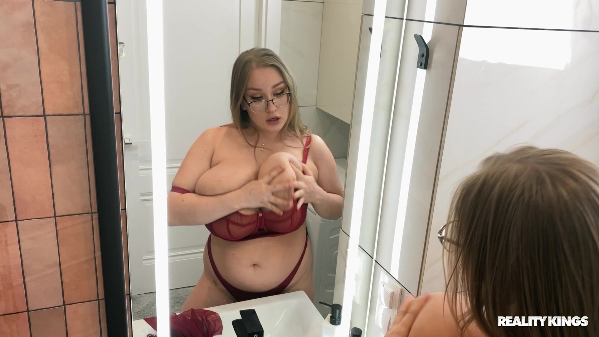 Banging Herself In The Bathroom