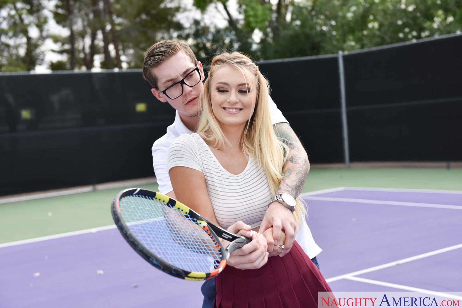 Natalia Starr fucking in the outdoors with her medium tits