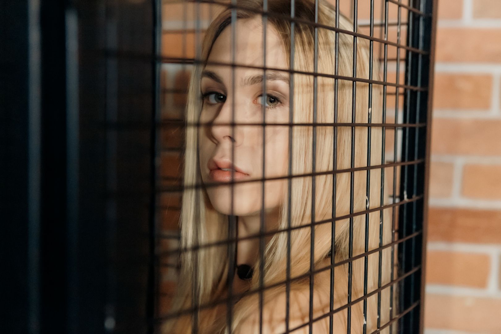 Sweet blonde goes down into the dungeon