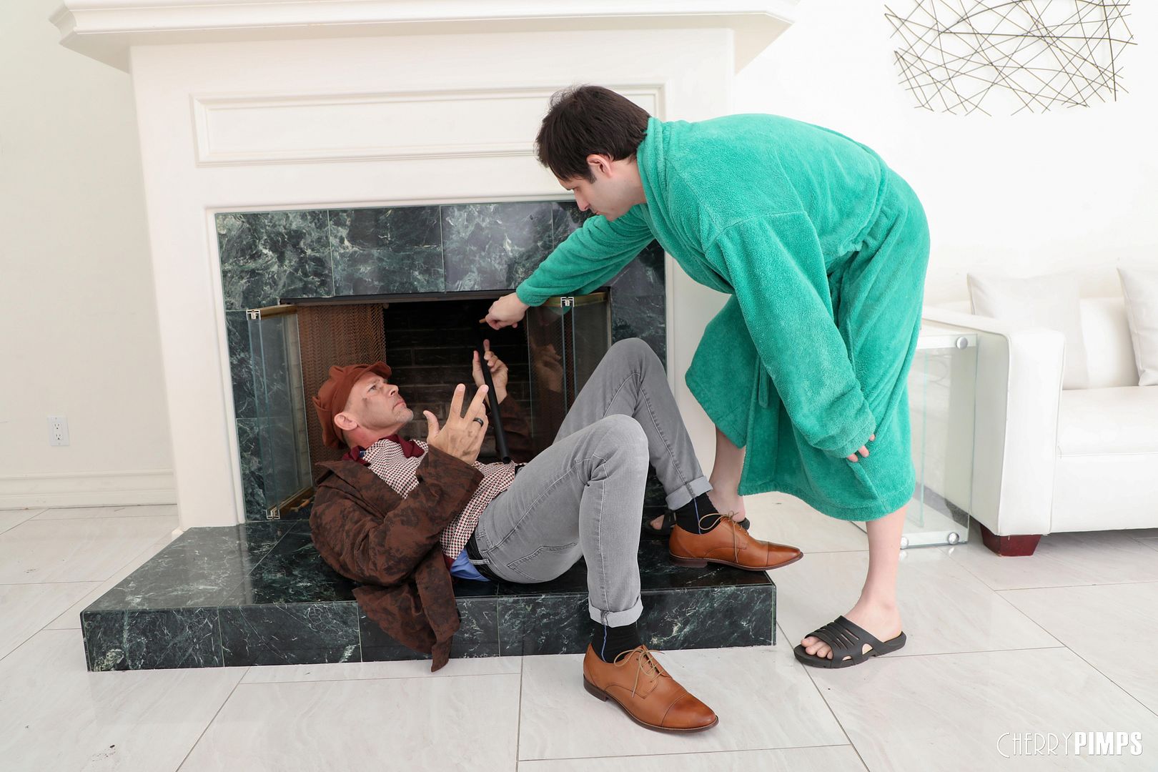 Chimney Sweeper Cleans Up That Pussy