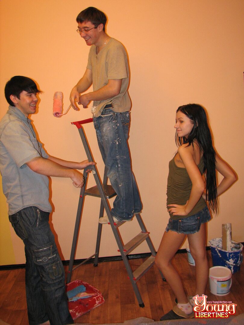 DOUBLE-FUCKED BY THE PAINTERS