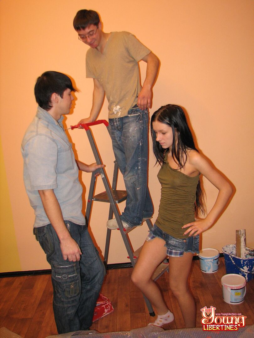 DOUBLE-FUCKED BY THE PAINTERS