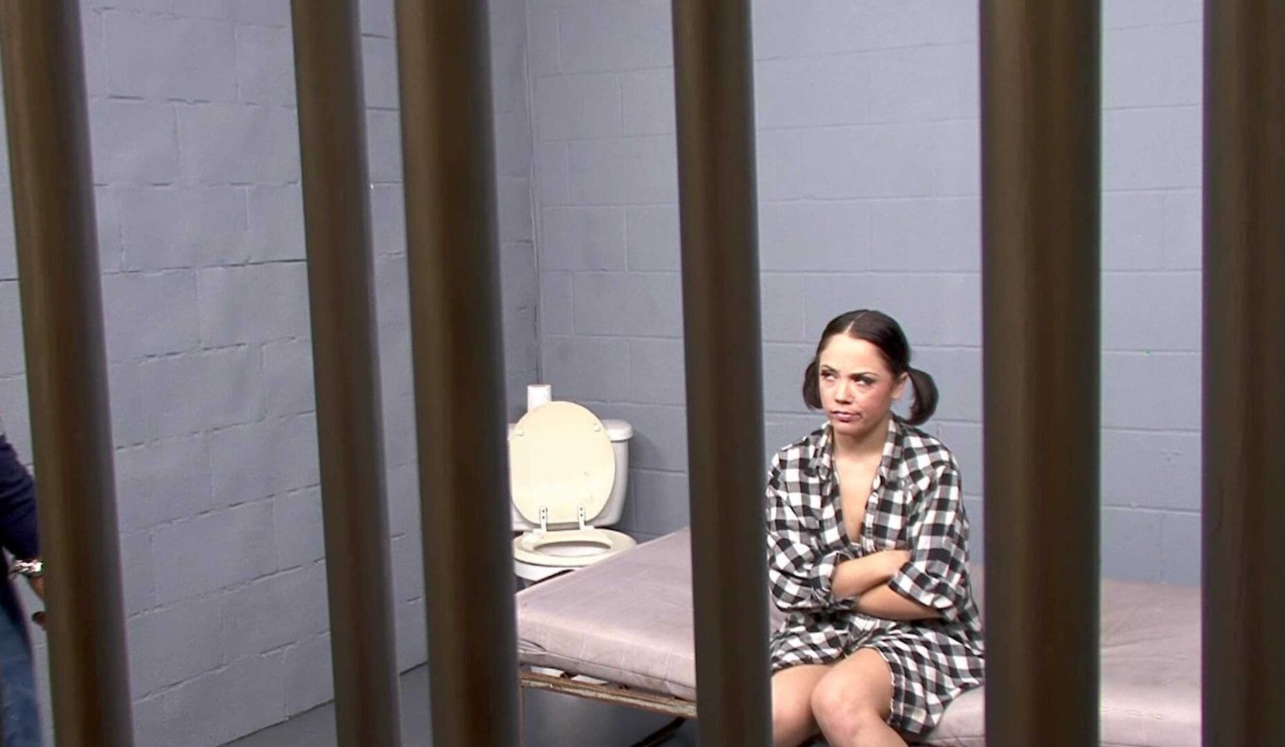 Hardcore anal sex in a prison