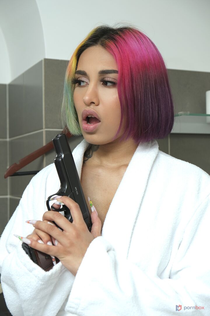 Slutty Cop Roxy Lips DP’d by Partners After Busting Burglar GP2014