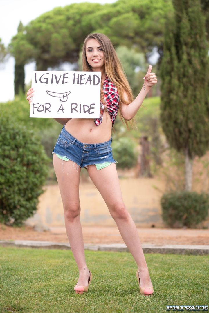 Elle Rose, debuts for Private as a Hot Hitchhiker