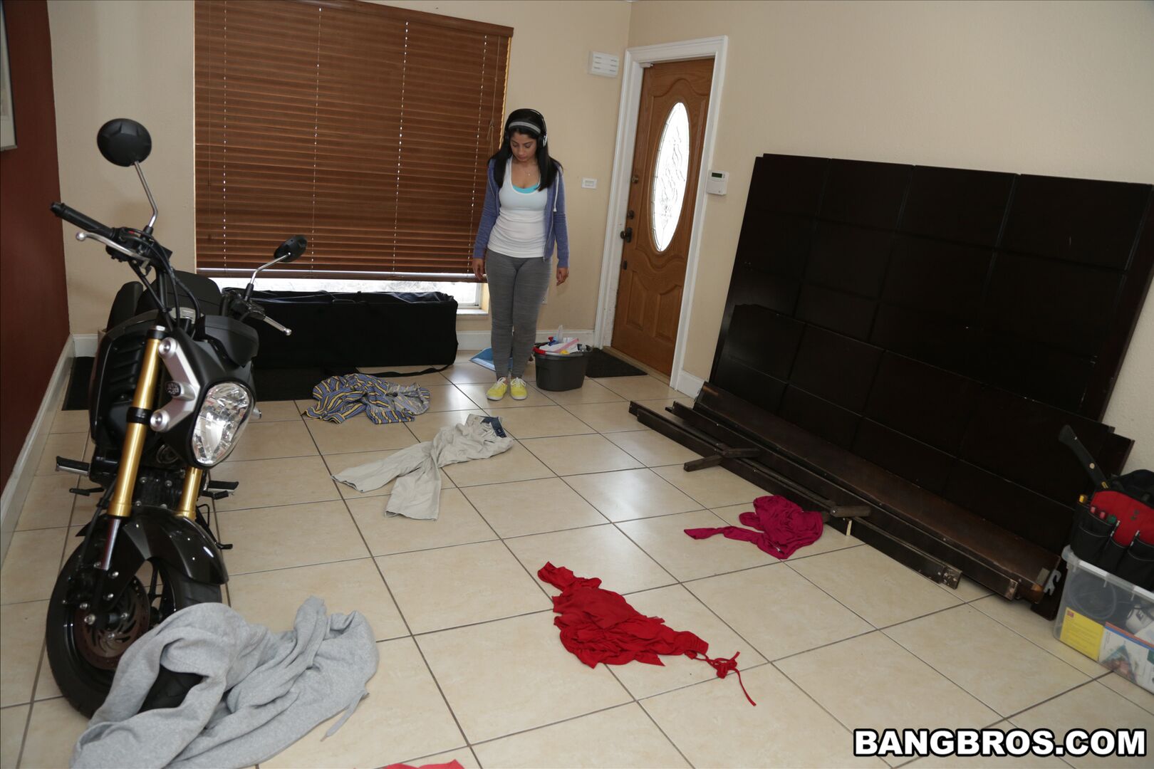 Maid gets sprayed