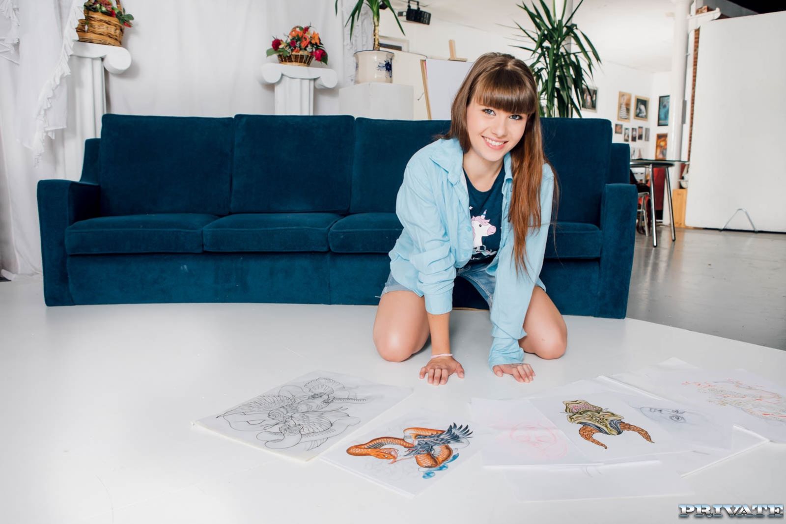 Luna Rival enrolls in our art school and gives anal