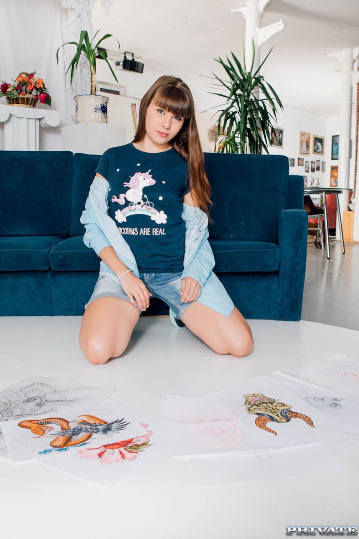 Luna Rival enrolls in our art school and gives anal