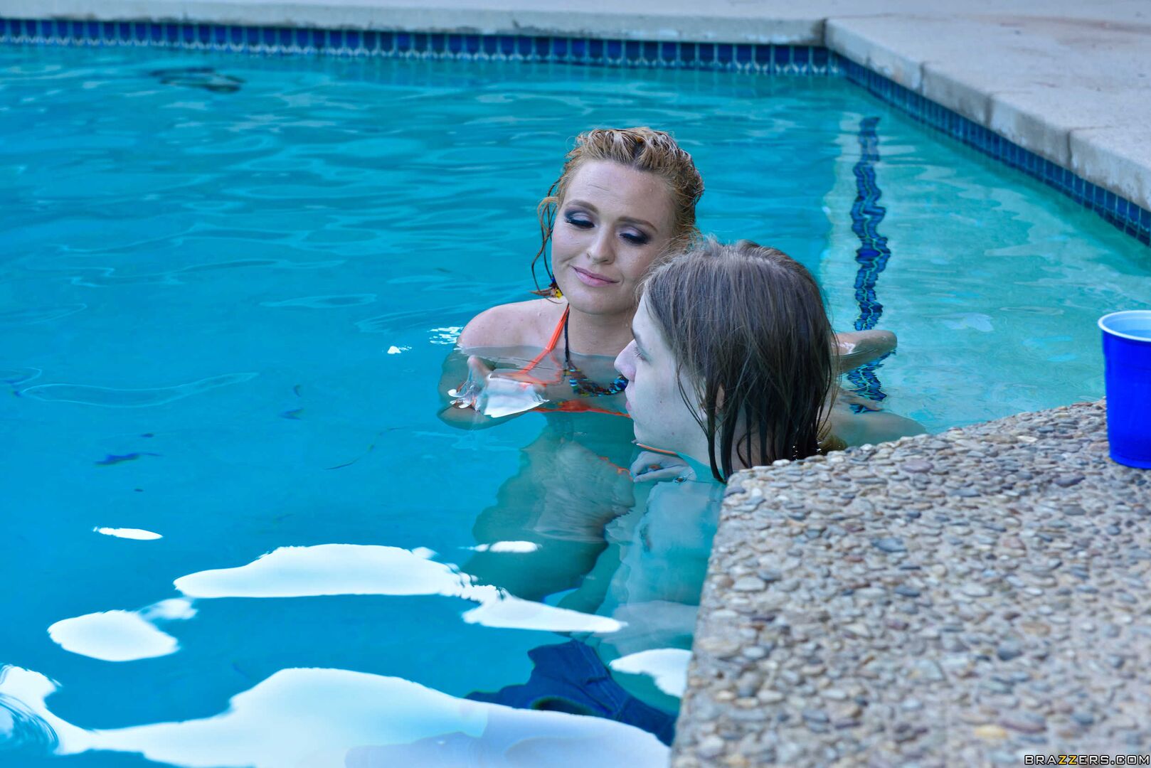 Milf Crashes Pool Party