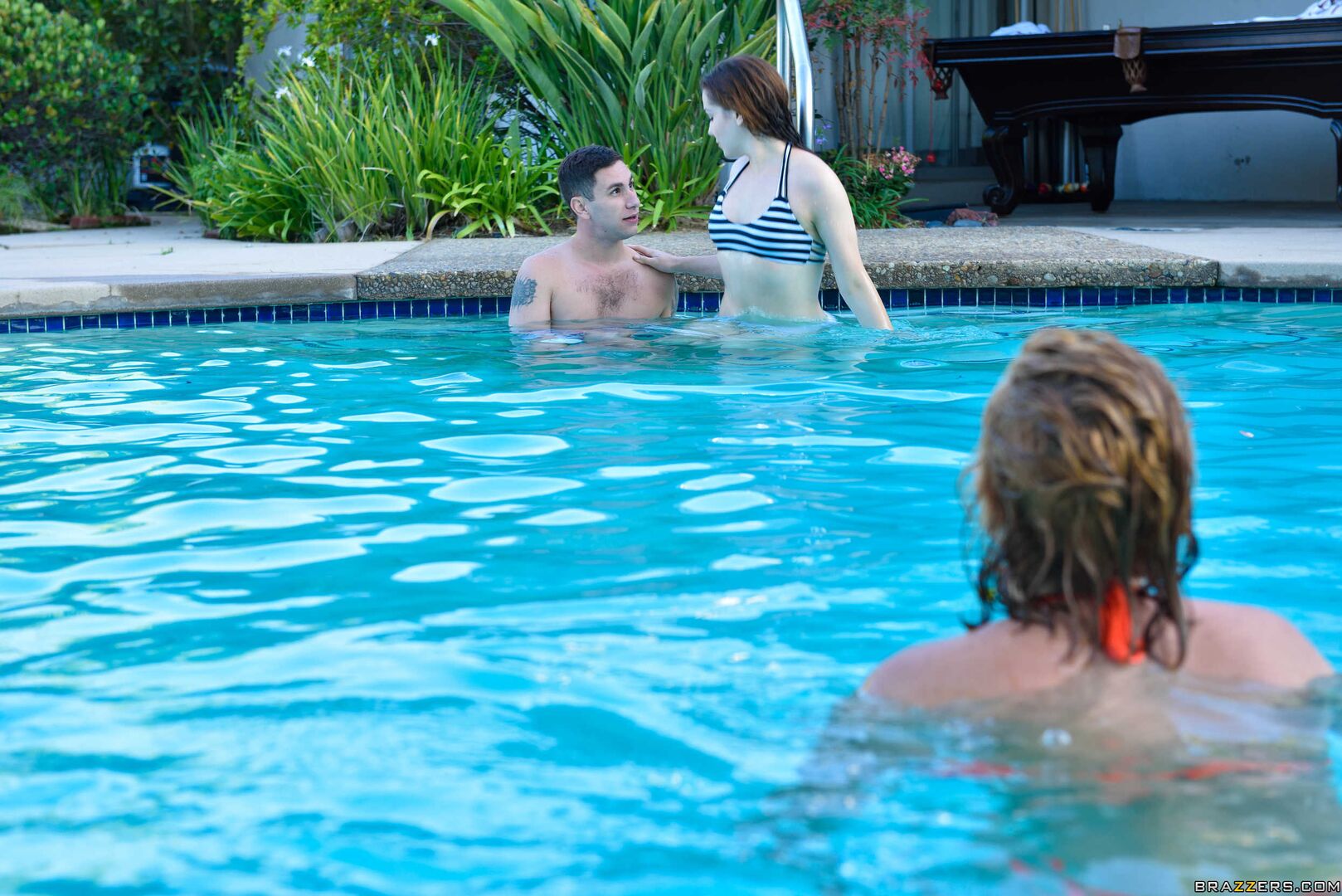 Milf Crashes Pool Party