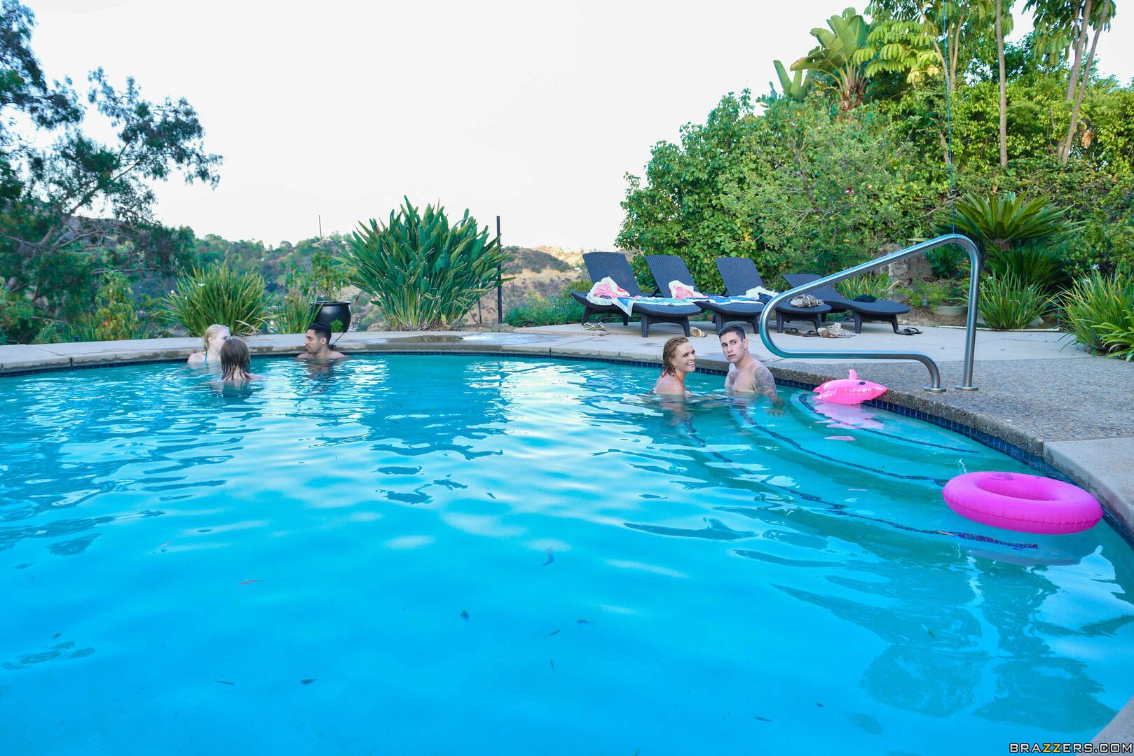 Milf Crashes Pool Party