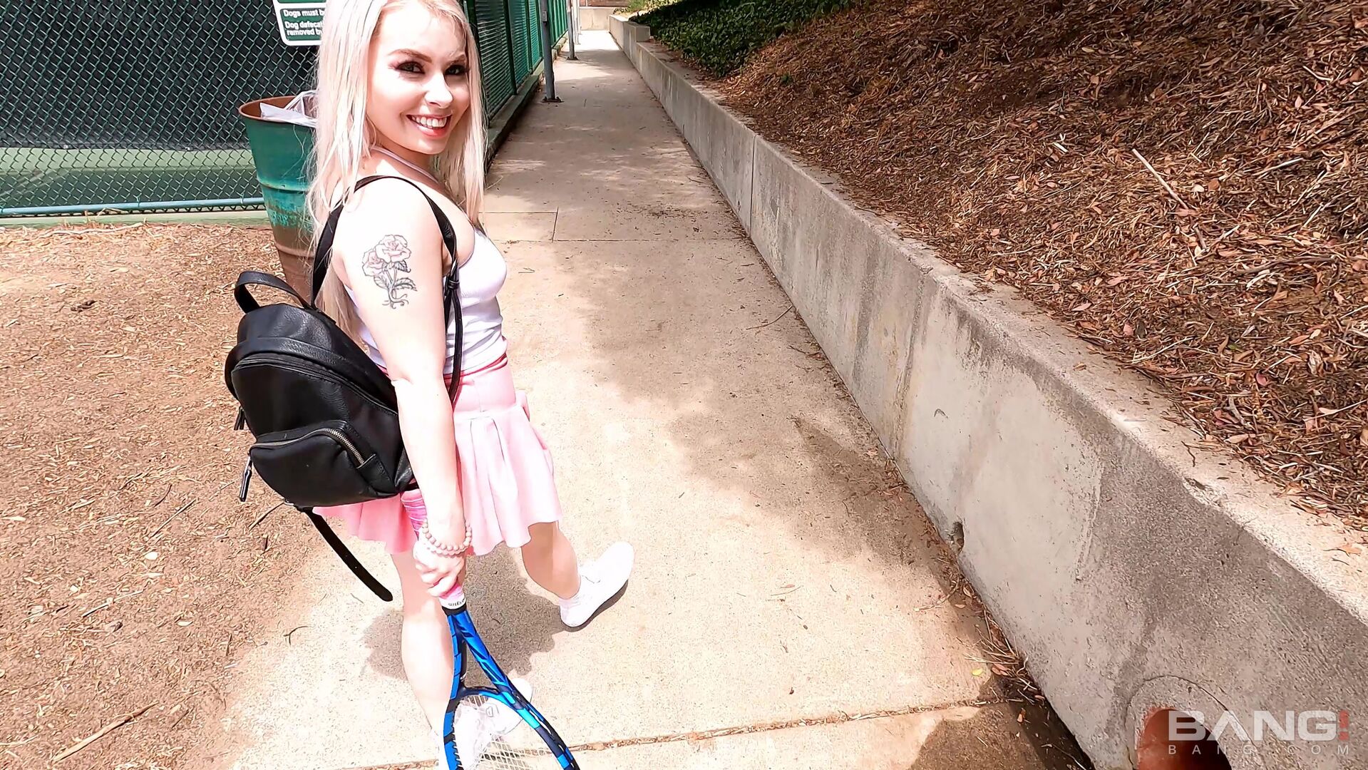 Haley Spades Goes Buckwild At A Public Tennis Court