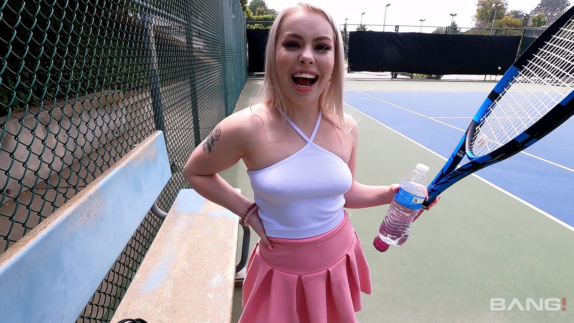 Haley Spades Goes Buckwild At A Public Tennis Court