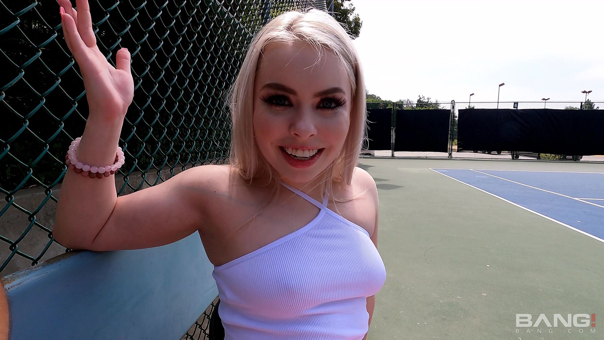 Haley Spades Goes Buckwild At A Public Tennis Court