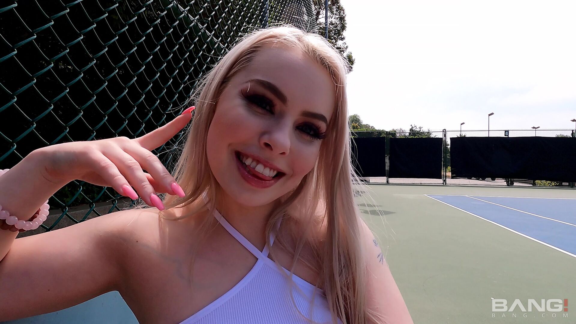 Haley Spades Goes Buckwild At A Public Tennis Court