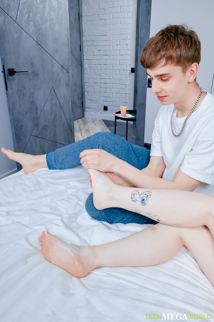 Feet massage gives satisfaction