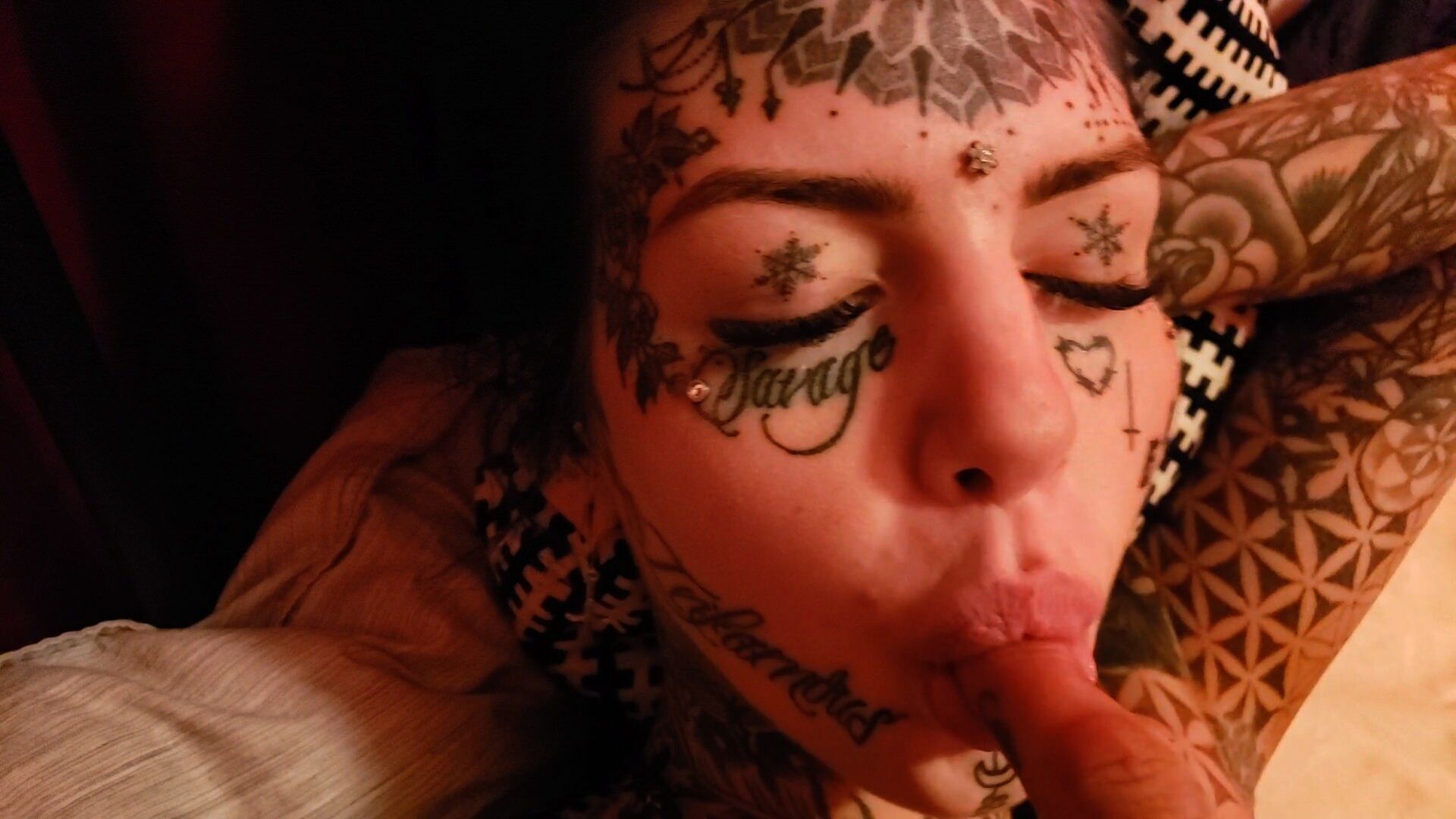 Inked Up Beauty Amber Luke Craves for Big Cock
