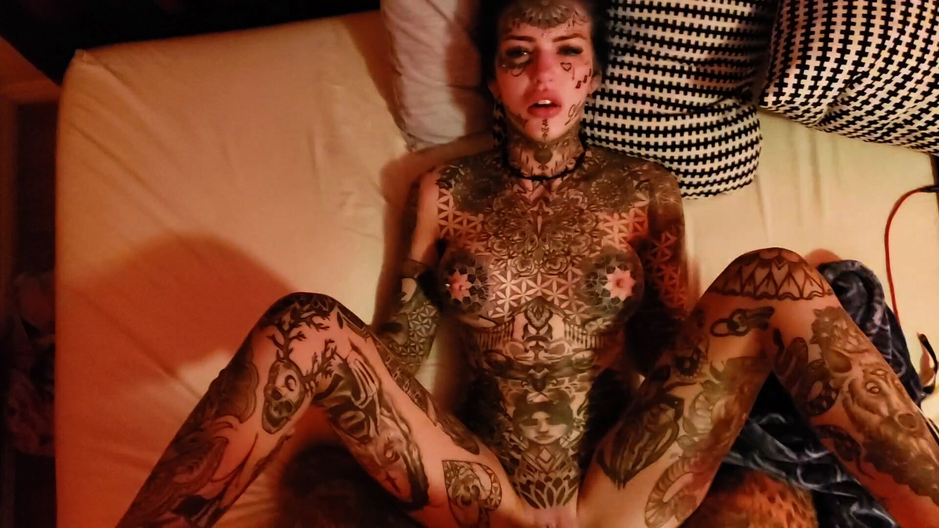 Inked Up Beauty Amber Luke Craves for Big Cock