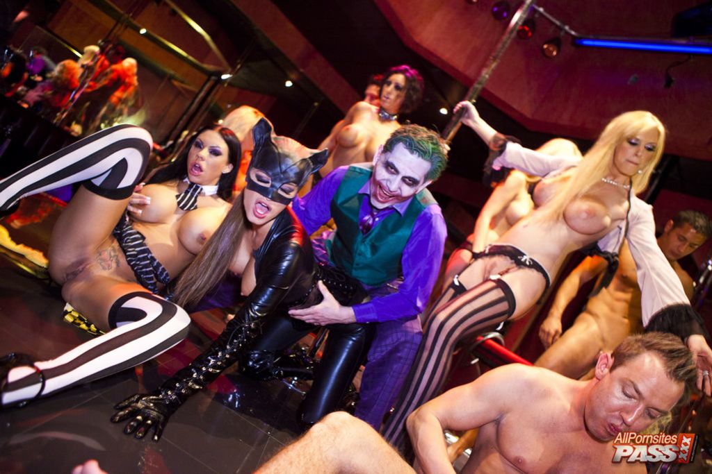 Big titty strippers in an orgy