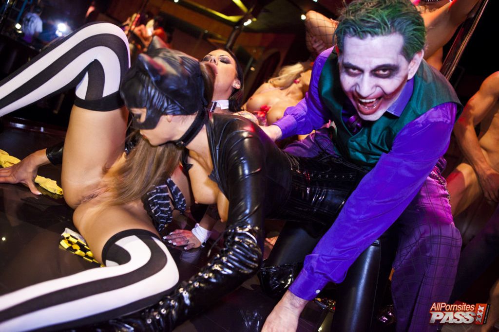 Big titty strippers in an orgy